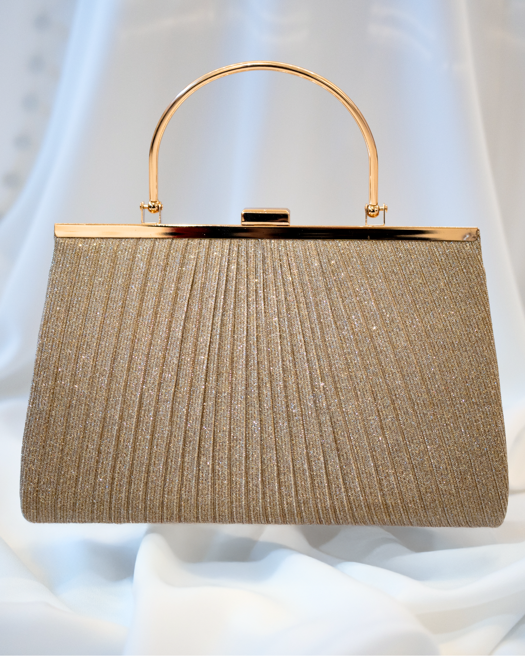 Champagne and Gold Glitter Purse