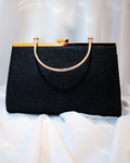 Black and Gold Glitter Purse