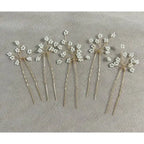 5 Handmade Beaded Floral Hair Pins