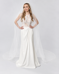 Crystal and Pearl Trim Cathedral Veil