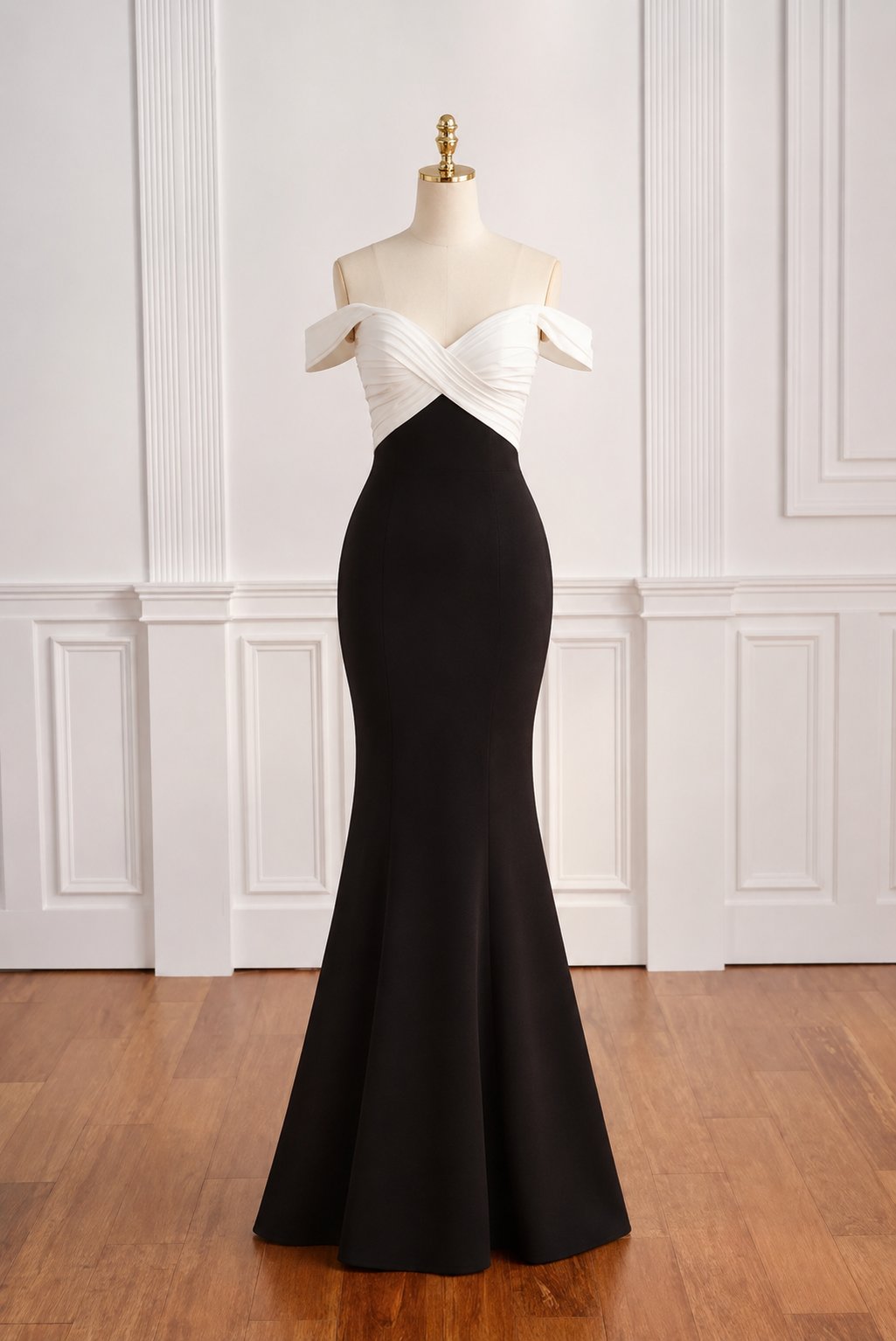 Amanda Gown - Black/Ivory