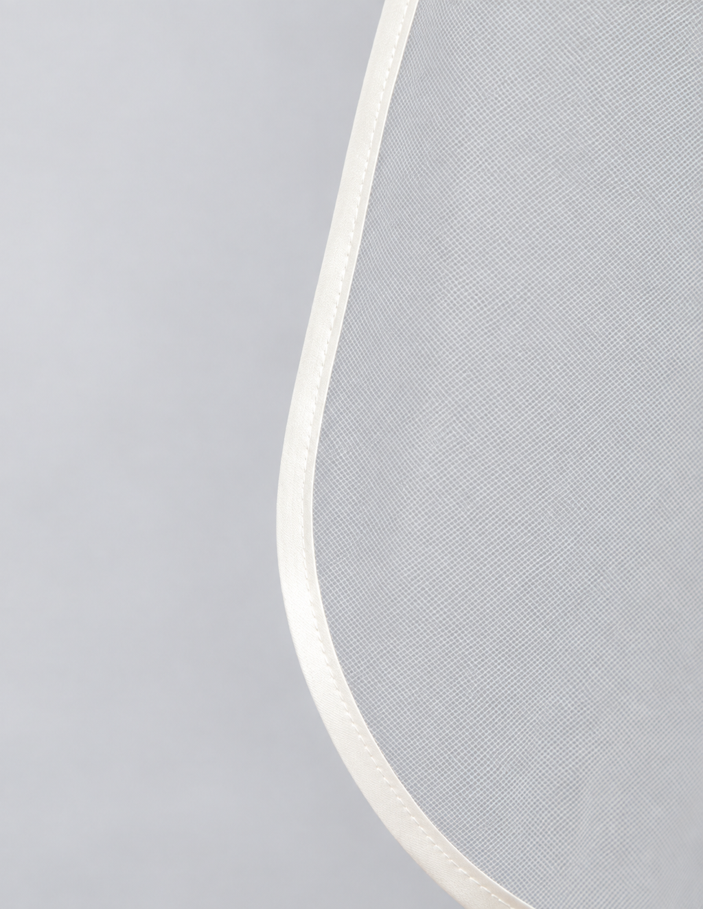 Satin Trim Fingertip Veil