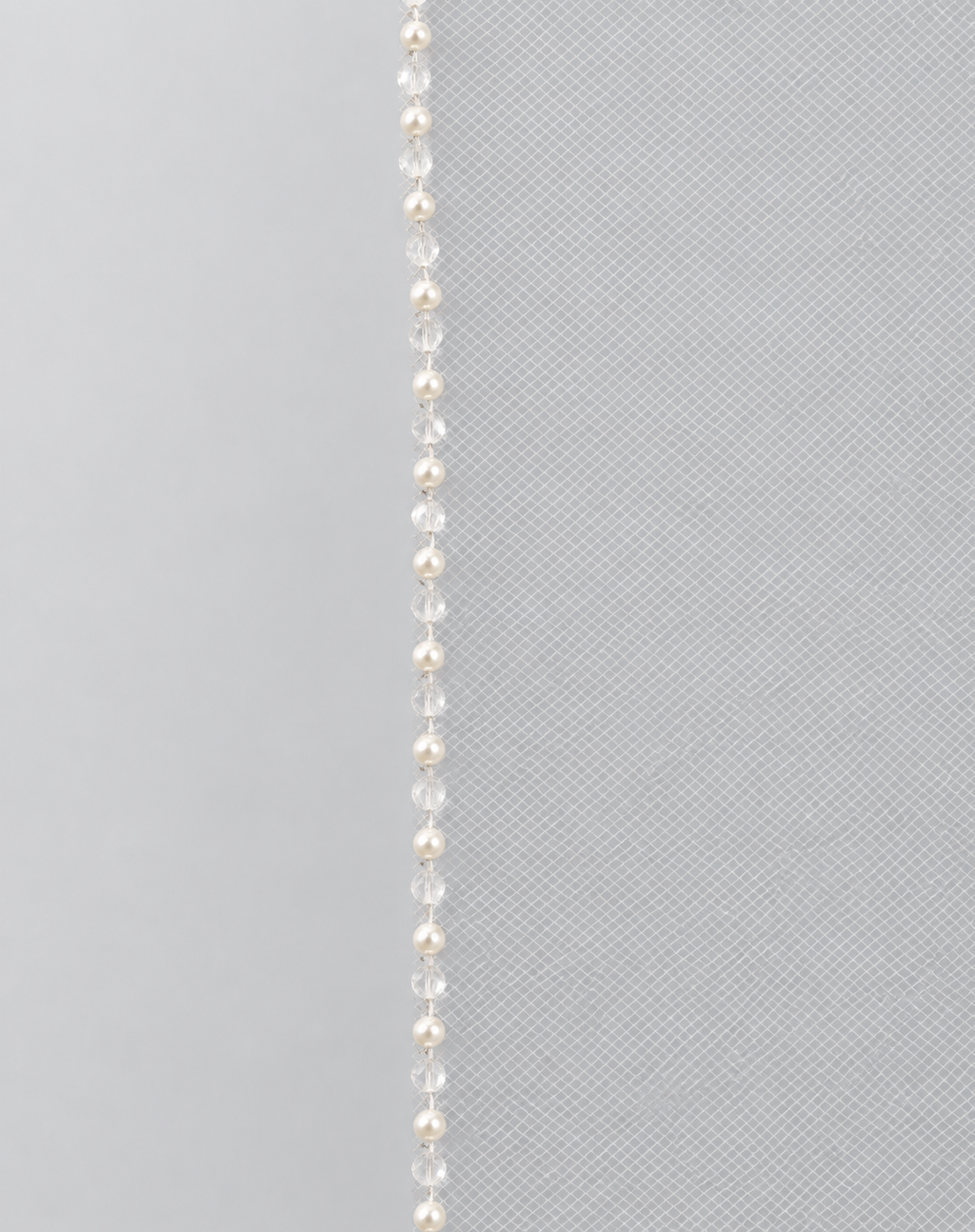 Crystal and Pearl Trim Cathedral Veil