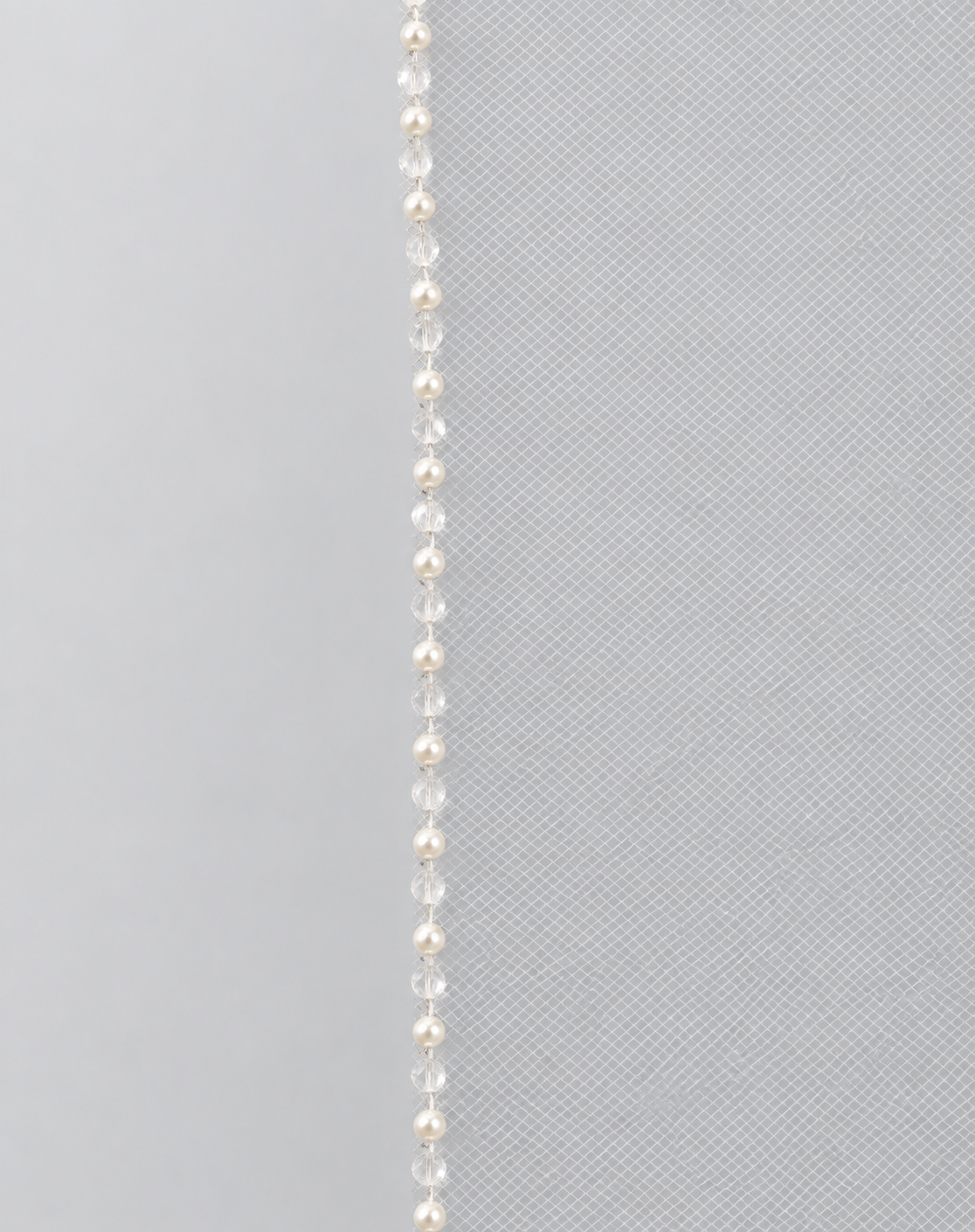 Crystal and Pearl Trim Cathedral Veil