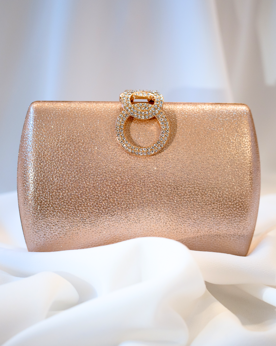 Champagne and Rhinestone Clutch