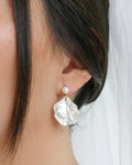 Pearl Petal Drop Earrings