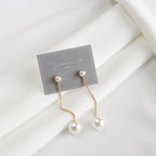 Pearl and Crystal Tennis Earrings