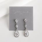 Scarlet Pear Drop Earrings