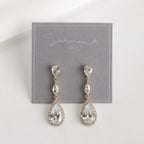 Scarlet Pear Drop Earrings