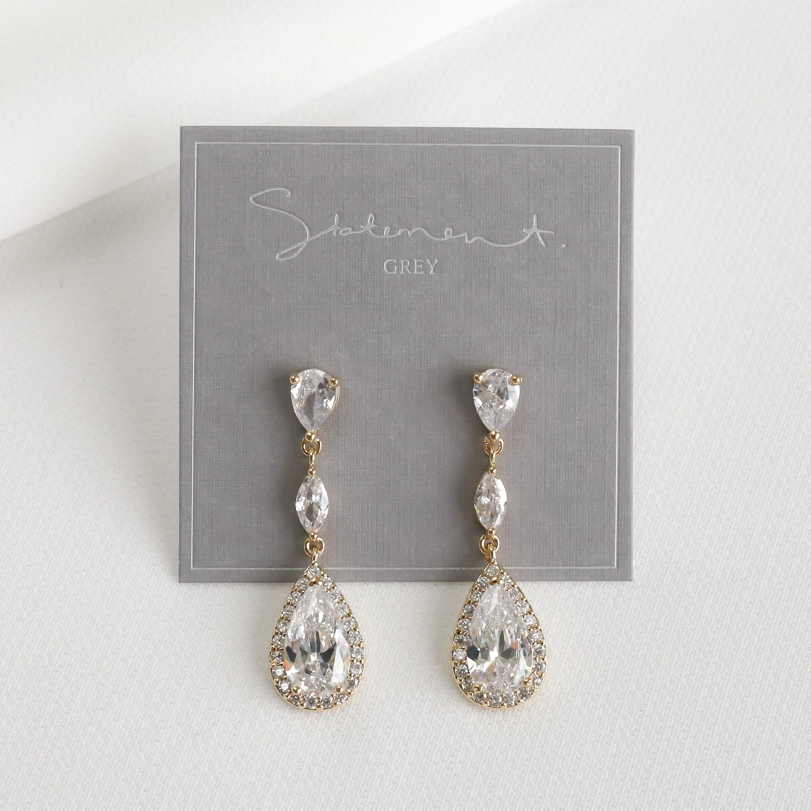 Scarlet Pear Drop Earrings
