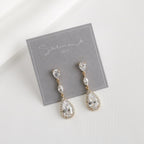 Scarlet Pear Drop Earrings