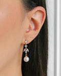 Mariella Crystal Pearl Drop Earrings