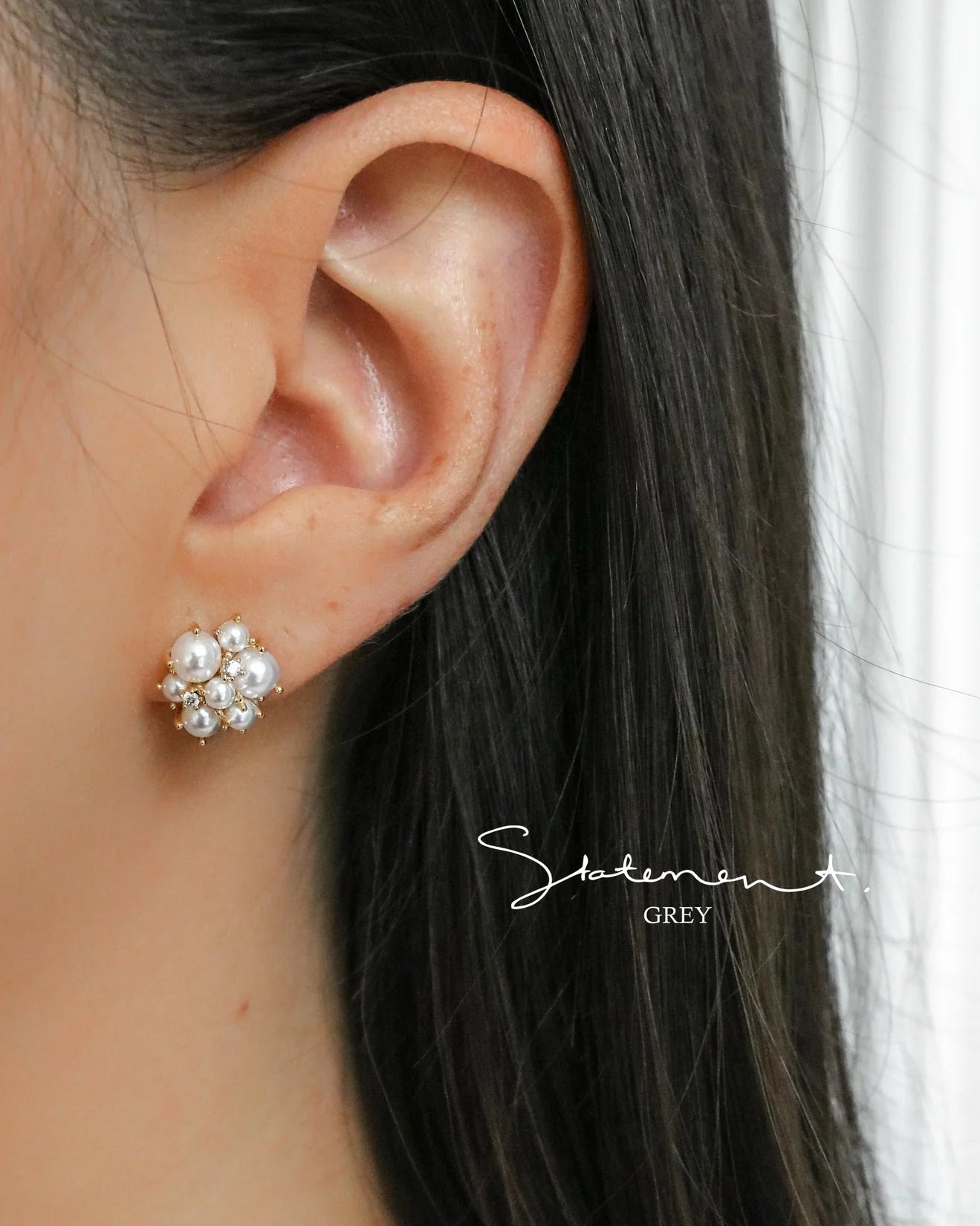 Dotty Pearl Cluster Earrings