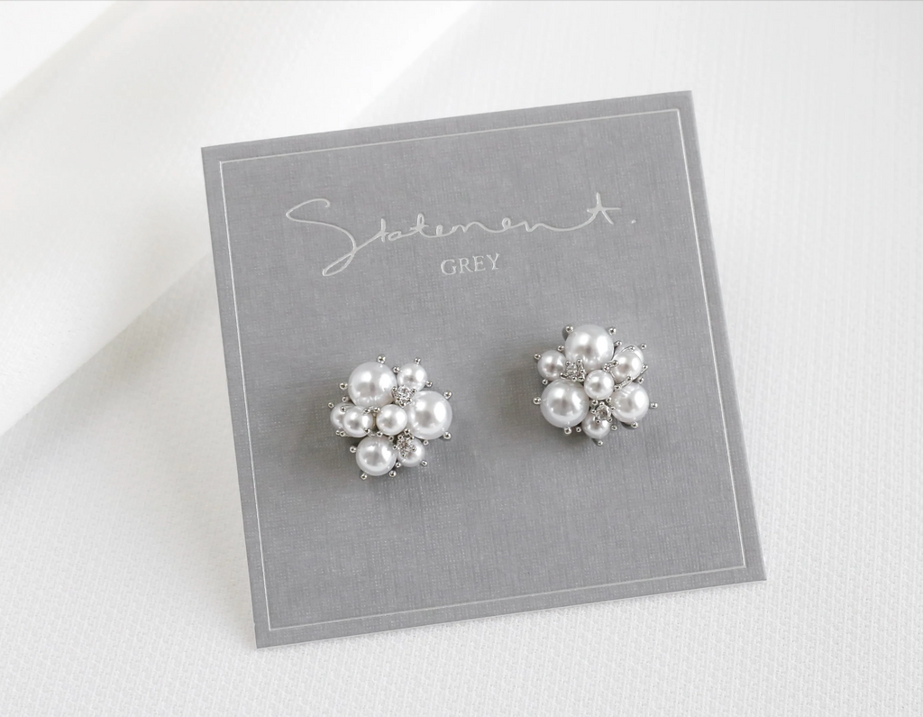 Dotty Pearl Cluster Earrings