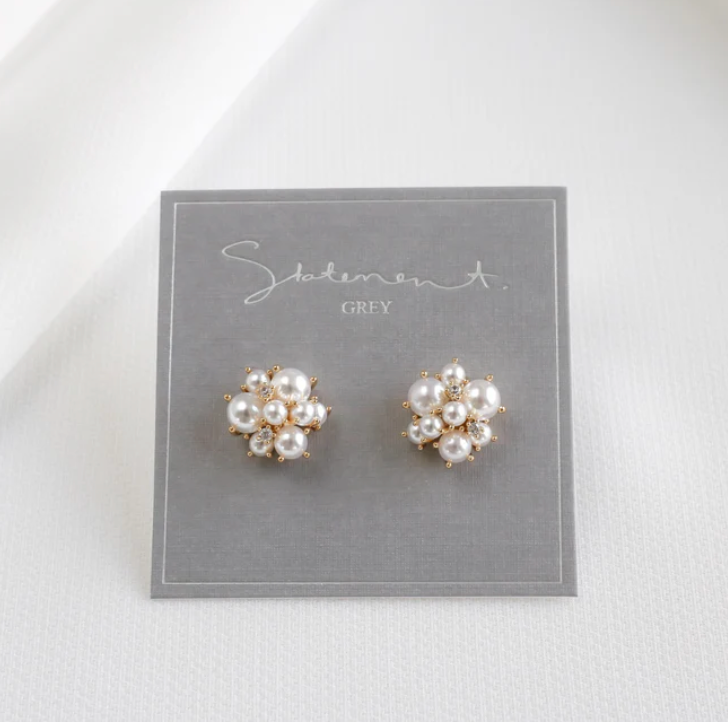 Dotty Pearl Cluster Earrings