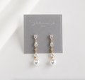 Como Crystal Pearl Drop Earrings