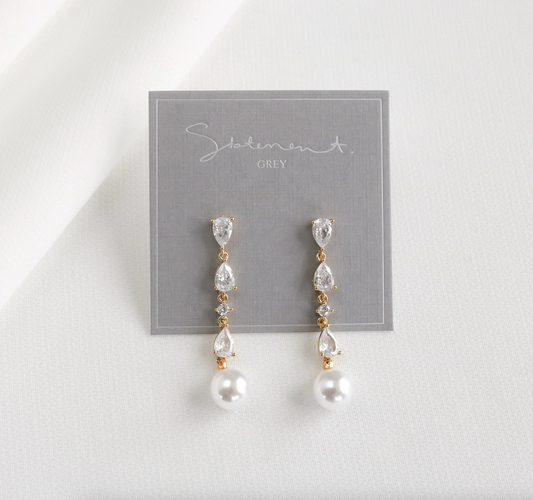 Como Crystal Pearl Drop Earrings