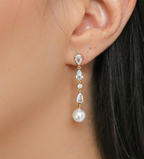 Como Crystal Pearl Drop Earrings