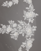 Floral and Crystal Appliqué Catedral Veil