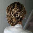 5 Handmade Beaded Floral Hair Pins